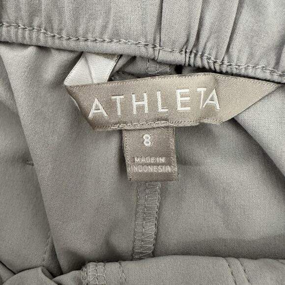 Athleta Pants Womens 8 Gray Skyline Pants Paper Bag Waist Belted Joggers Pull on - Picture 8 of 16